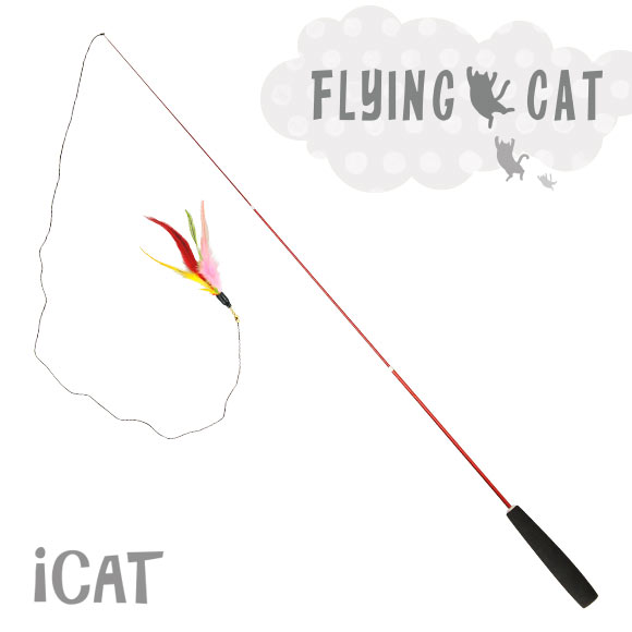 iCat FLYING CAT 釣りざお猫じゃらし カラフルフェザー