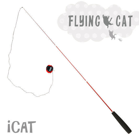 iCat FLYING CAT 釣りざお猫じゃらし てんとう虫ボール